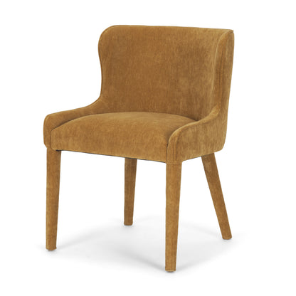 Nolan Rust Chenille Slope Dining Chair -Set of 2