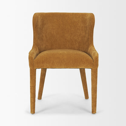 Nolan Rust Chenille Slope Dining Chair -Set of 2