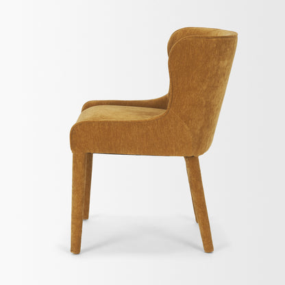 Nolan Rust Chenille Slope Dining Chair -Set of 2