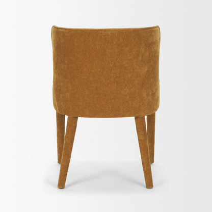 Nolan Rust Chenille Slope Dining Chair -Set of 2