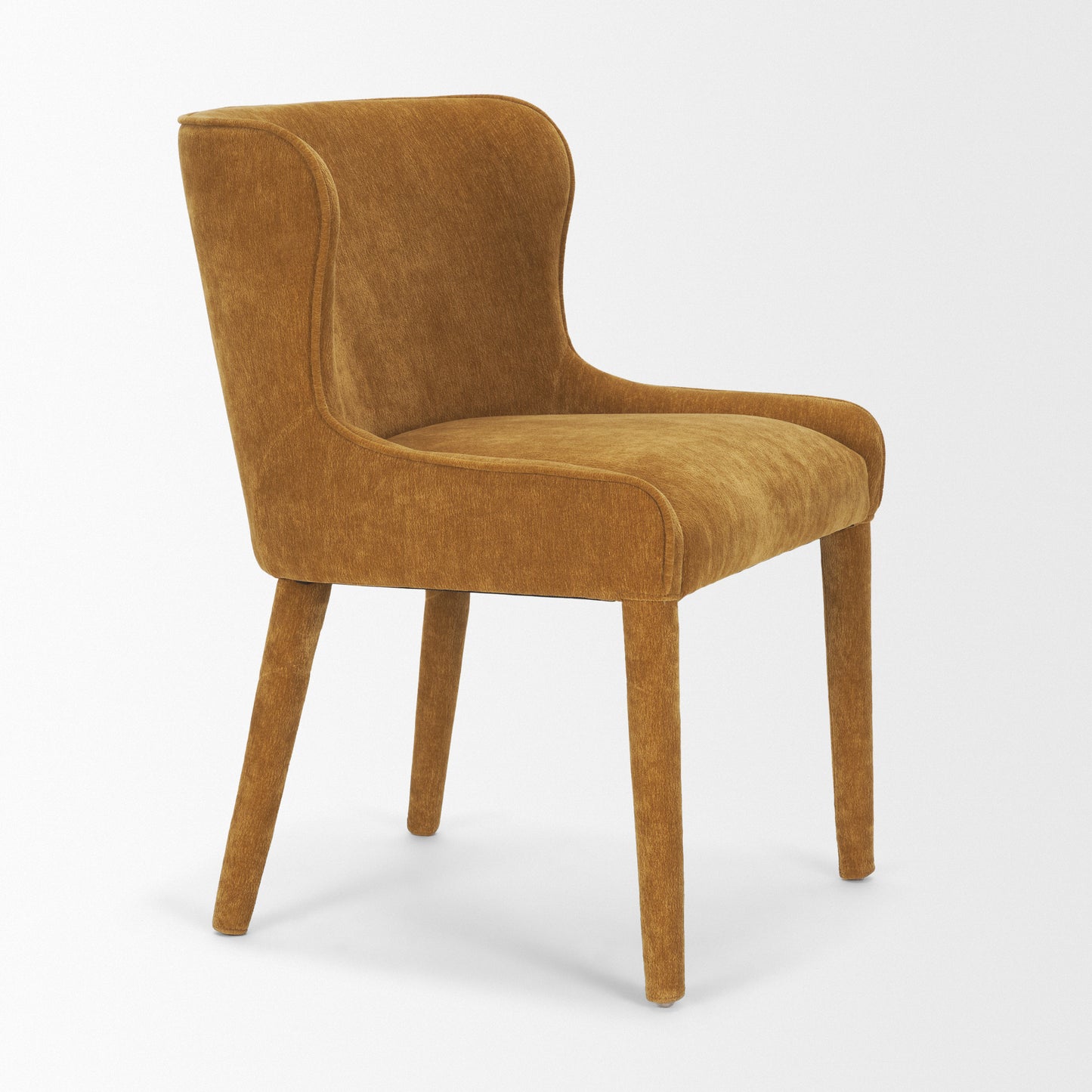Nolan Rust Chenille Slope Dining Chair -Set of 2