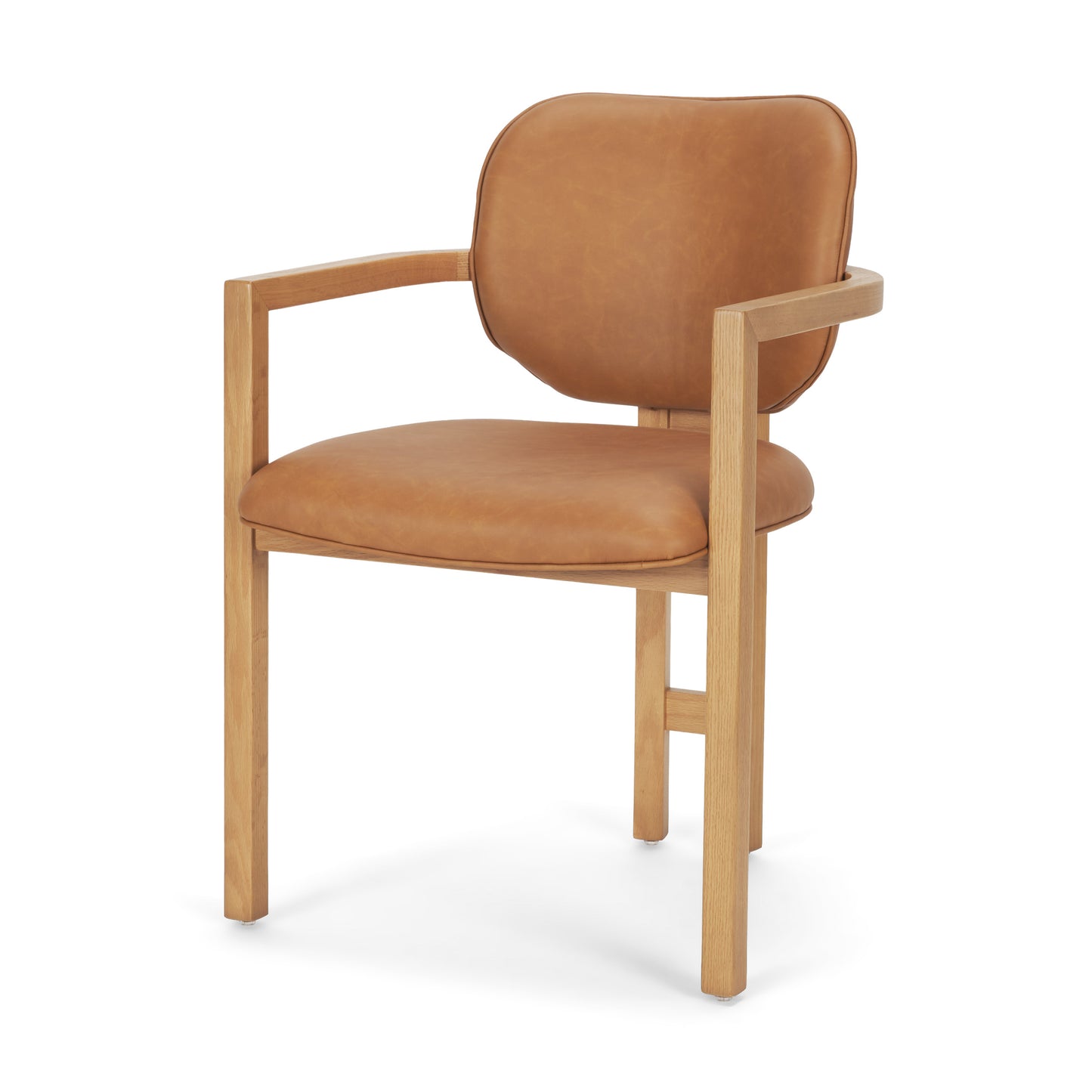 Carlisle Tan Leather Tripod Frame Dining Armchair