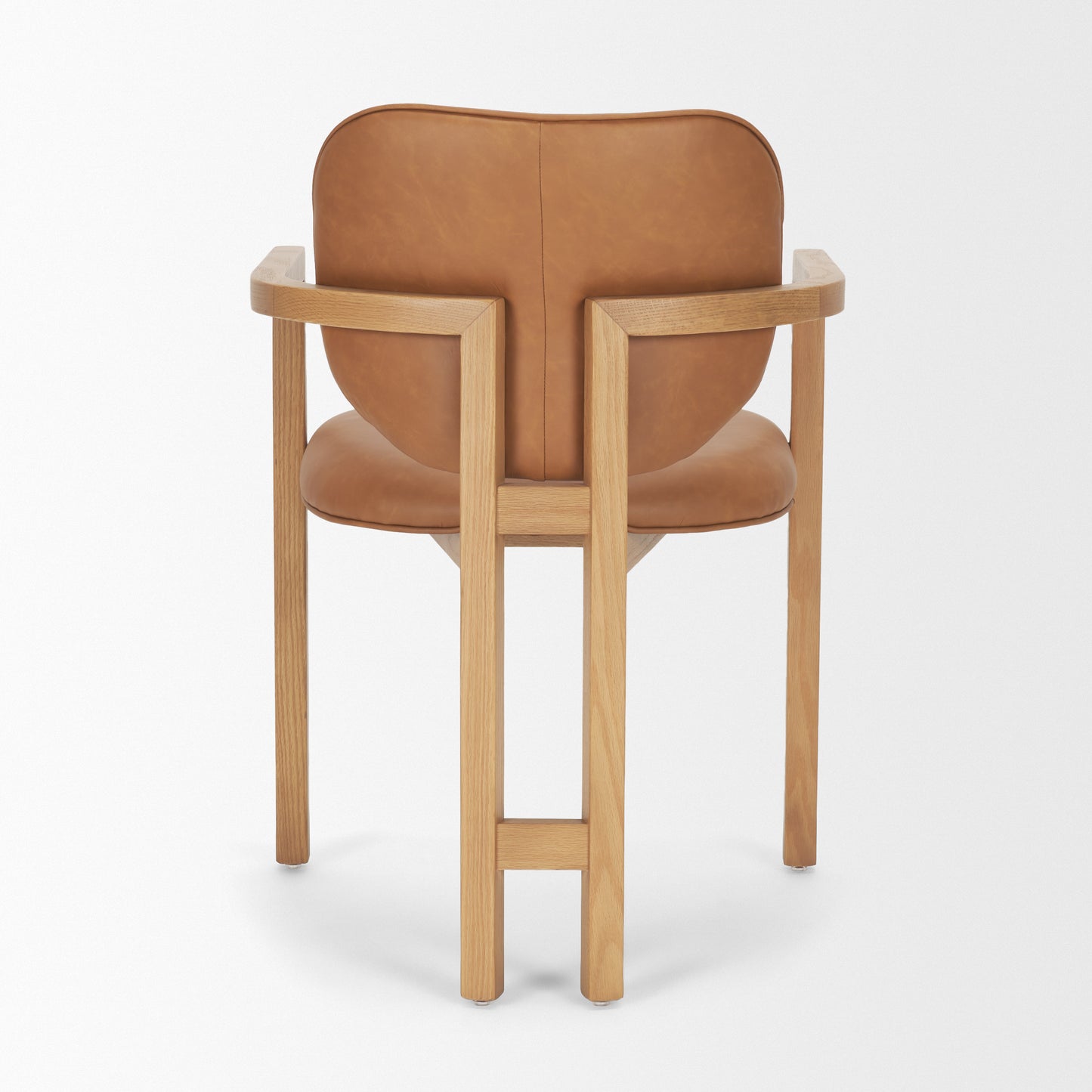 Carlisle Tan Leather Tripod Frame Dining Armchair