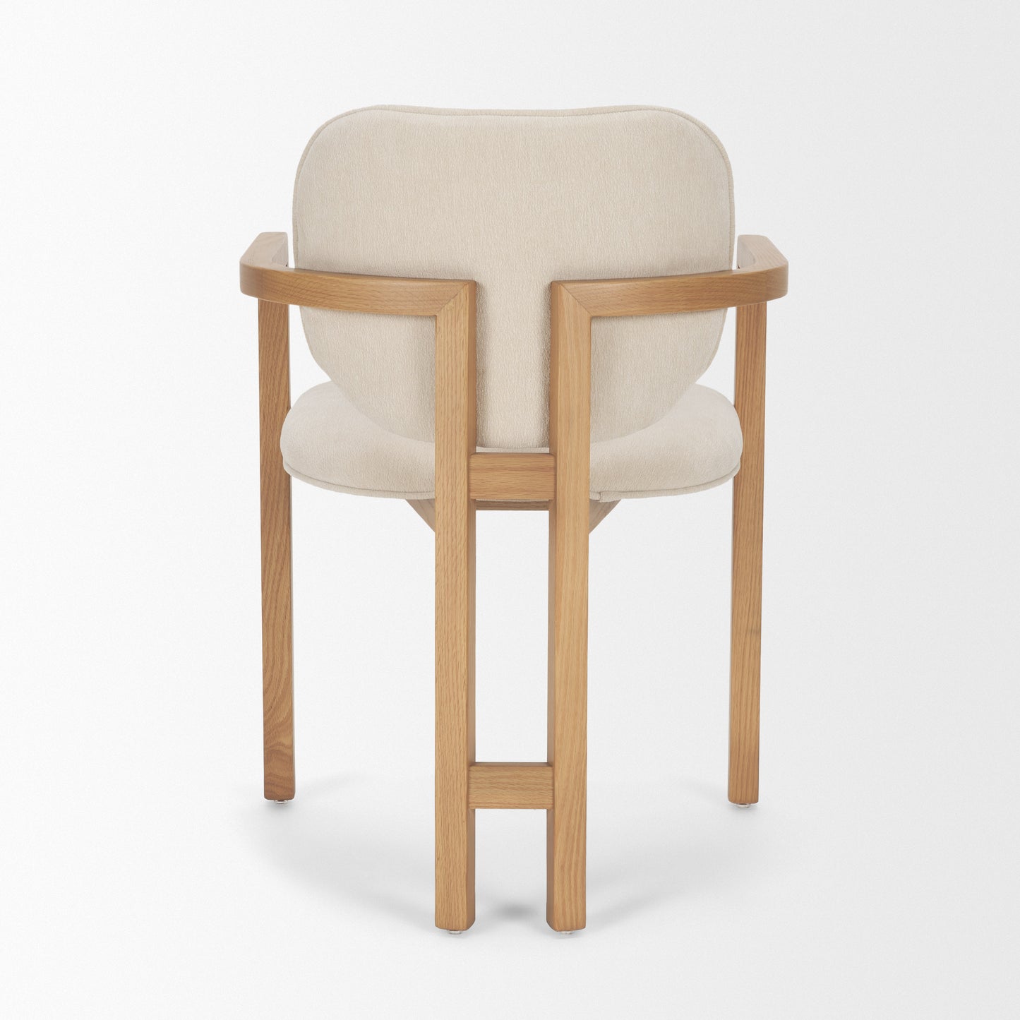 Carlisle Curved Back Cream Chenille Dining Armchair