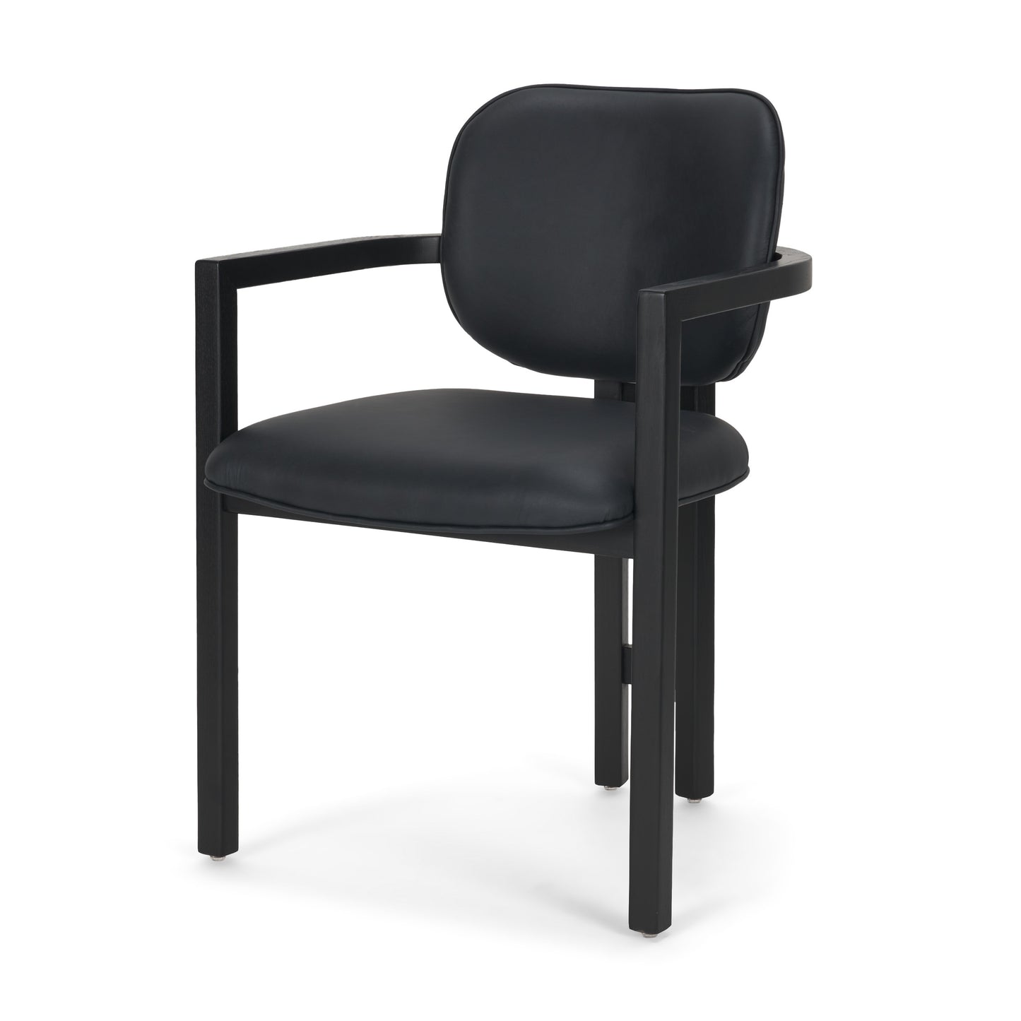 Carlisle Black Leather Tripod Frame Dining Armchair