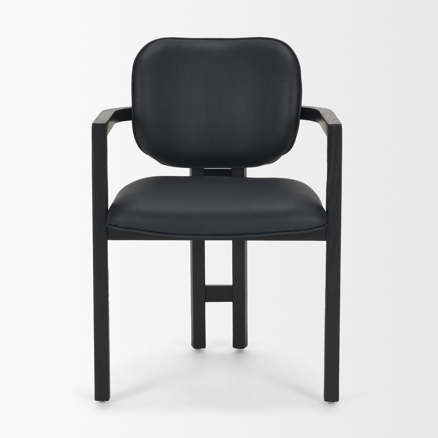 Carlisle Black Leather Tripod Frame Dining Armchair
