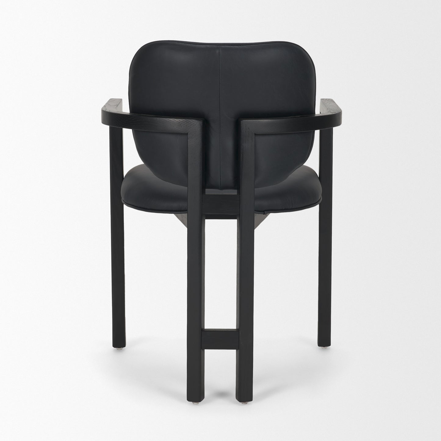 Carlisle Black Leather Tripod Frame Dining Armchair