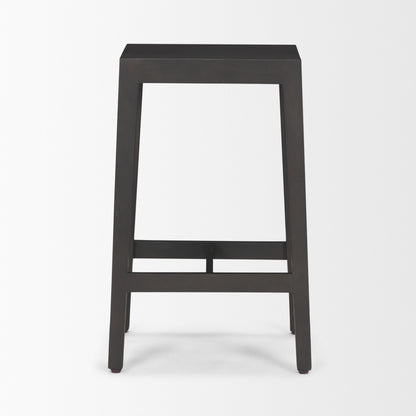 Colony Black‑Brown Solid Wood Counter Stool