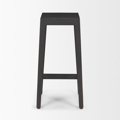Colony Black‑Brown Solid Wood Counter Stool