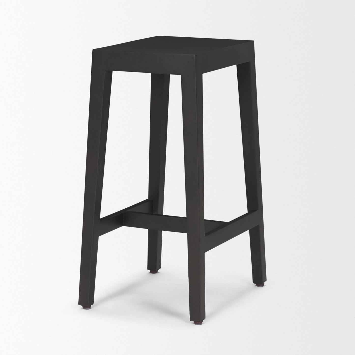 Colony Black‑Brown Solid Wood Counter Stool