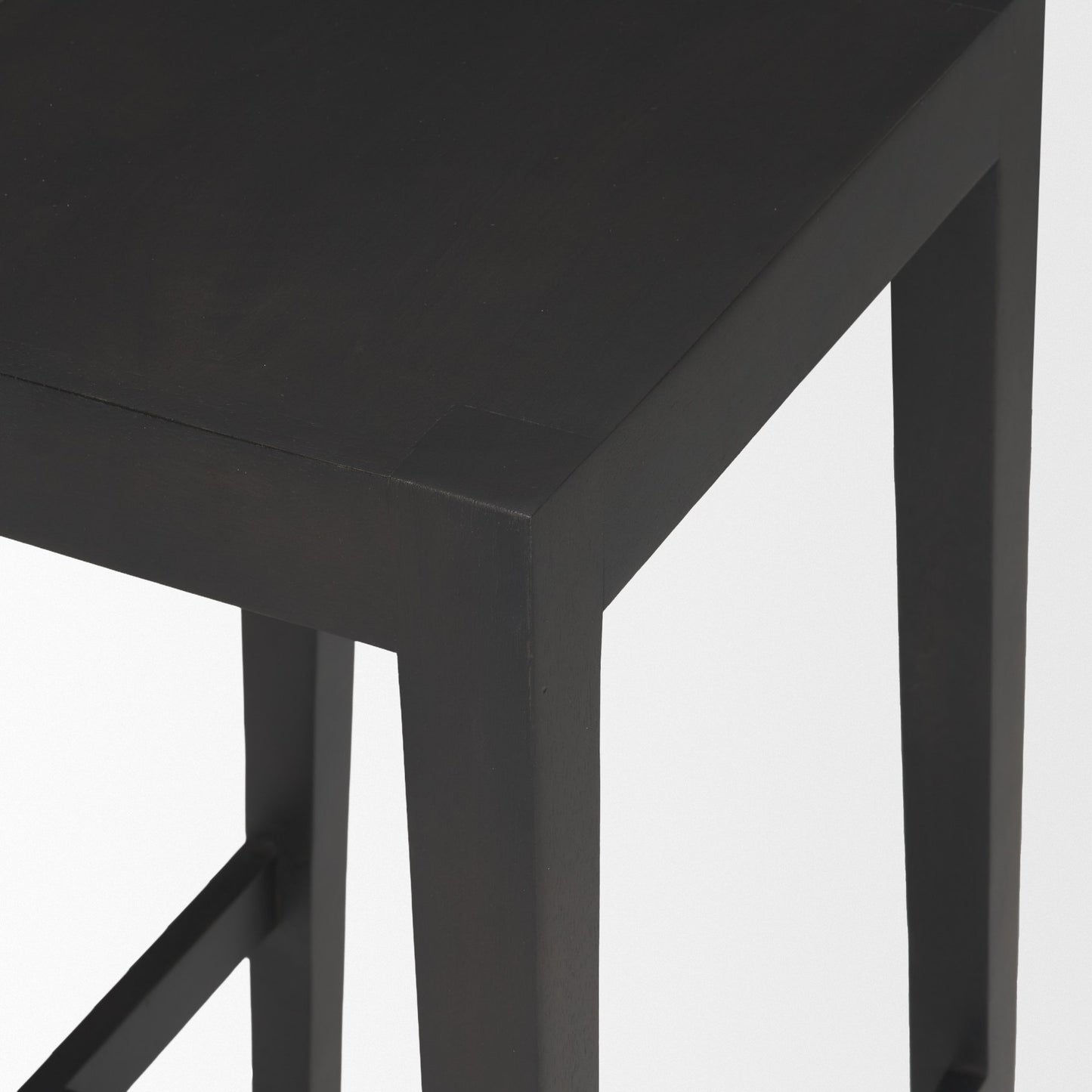 Colony Black‑Brown Solid Wood Counter Stool