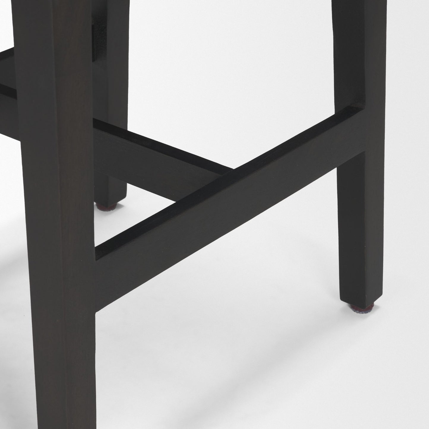 Colony Black‑Brown Solid Wood Counter Stool