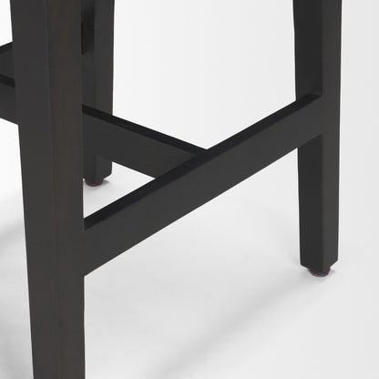 Colony Black‑Brown Solid Wood Counter Stool