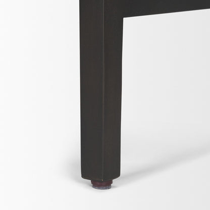 Colony Black‑Brown Solid Wood Counter Stool