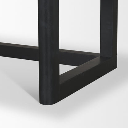 Grier 60 Inch Black Solid Wood and Cane Office Desk
