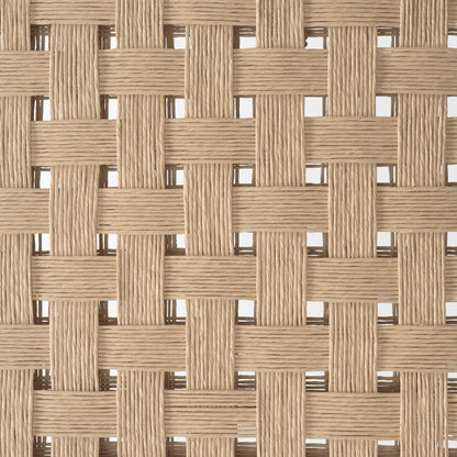 Brinley Woven Paper Rope w Brown Wood Frame Dining Chair Set of 2