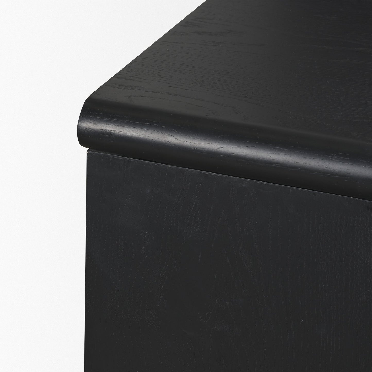 Rowan Sandblasted Black Oak Closed 4‑Door Sideboard