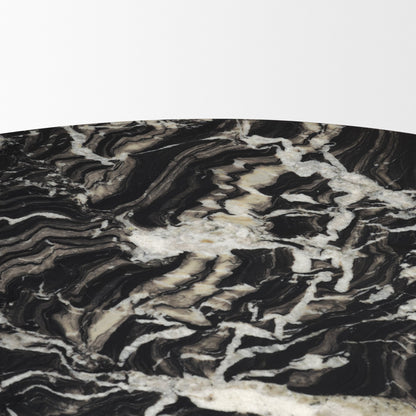 Marilyn 48 Inch Black Forest Marble Round Dining Table