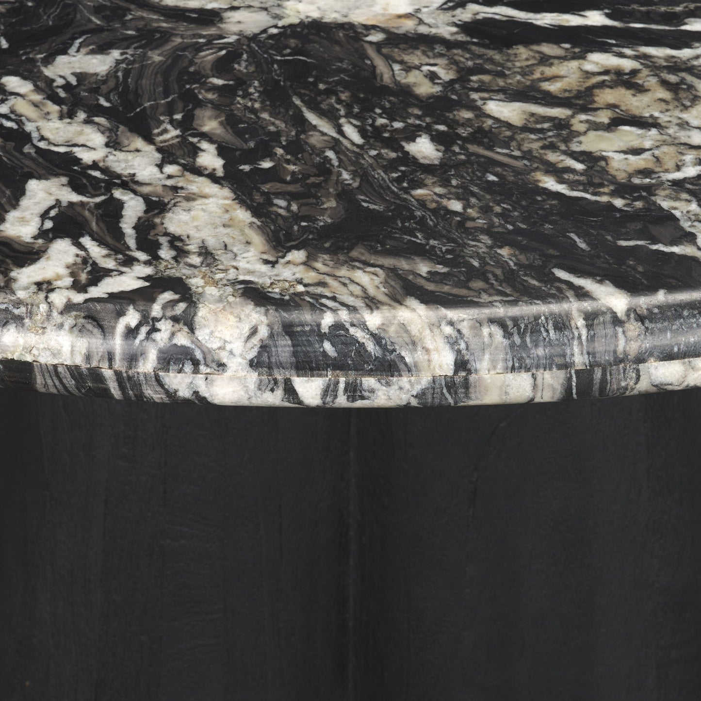 Marilyn 48 Inch Black Forest Marble Round Dining Table