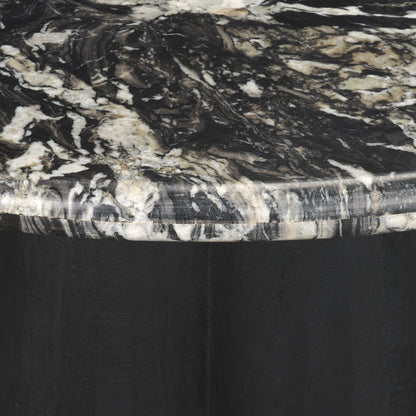 Marilyn 48 Inch Black Forest Marble Round Dining Table
