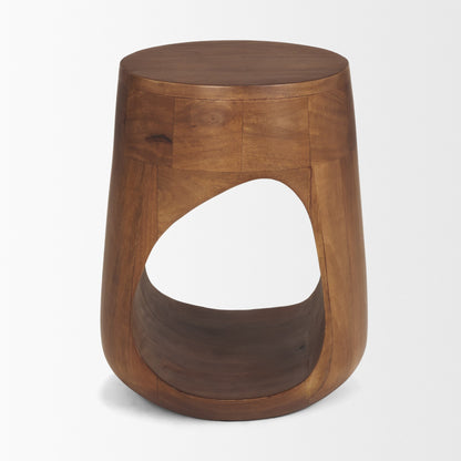 Cove Mid‑Brown Solid Mango Wood Side Table