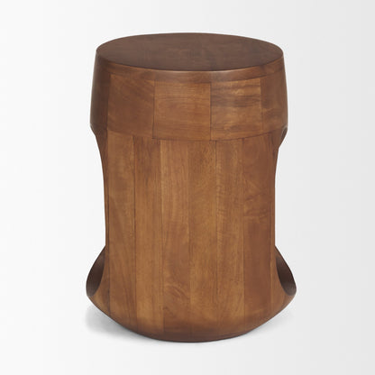 Cove Mid‑Brown Solid Mango Wood Side Table