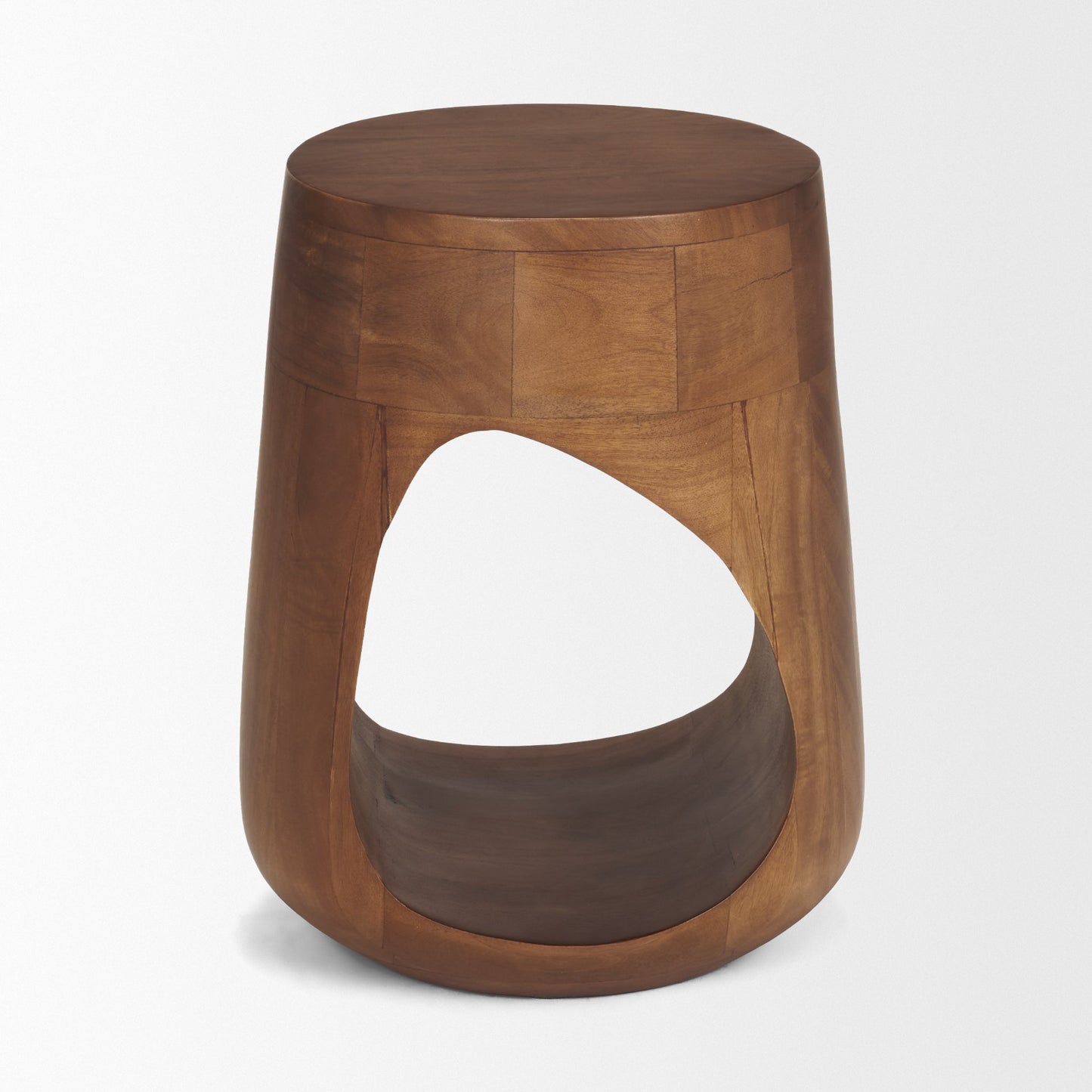 Cove Mid‑Brown Solid Mango Wood Side Table