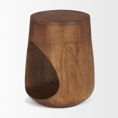 Cove Mid‑Brown Solid Mango Wood Side Table