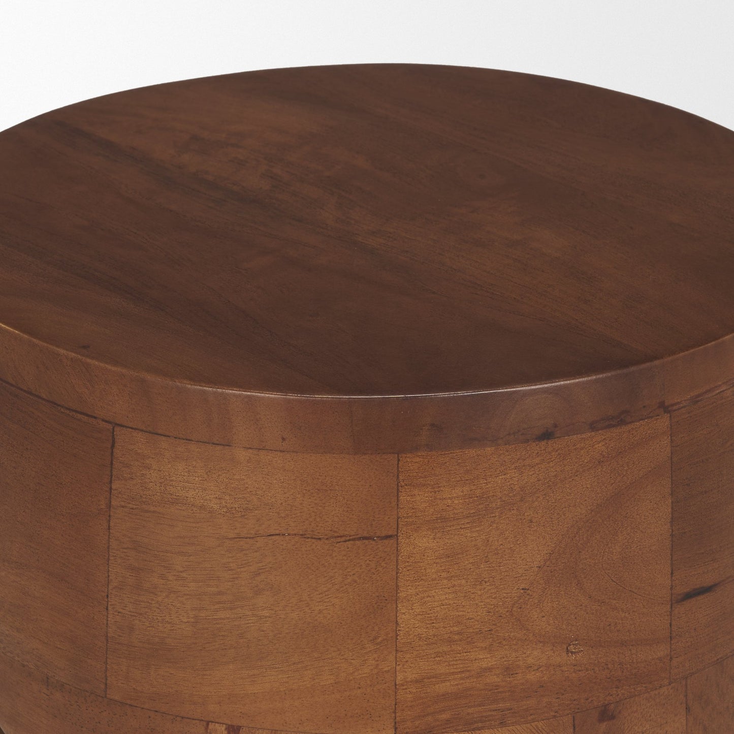 Cove Mid‑Brown Solid Mango Wood Side Table