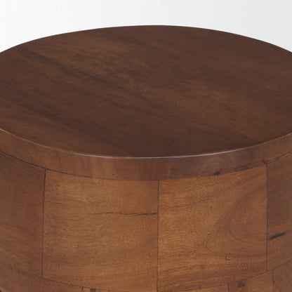 Cove Mid‑Brown Solid Mango Wood Side Table