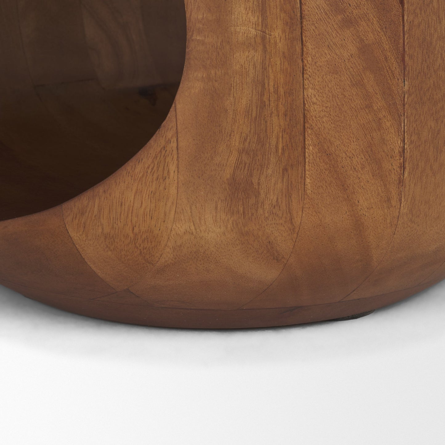 Cove Mid‑Brown Solid Mango Wood Side Table