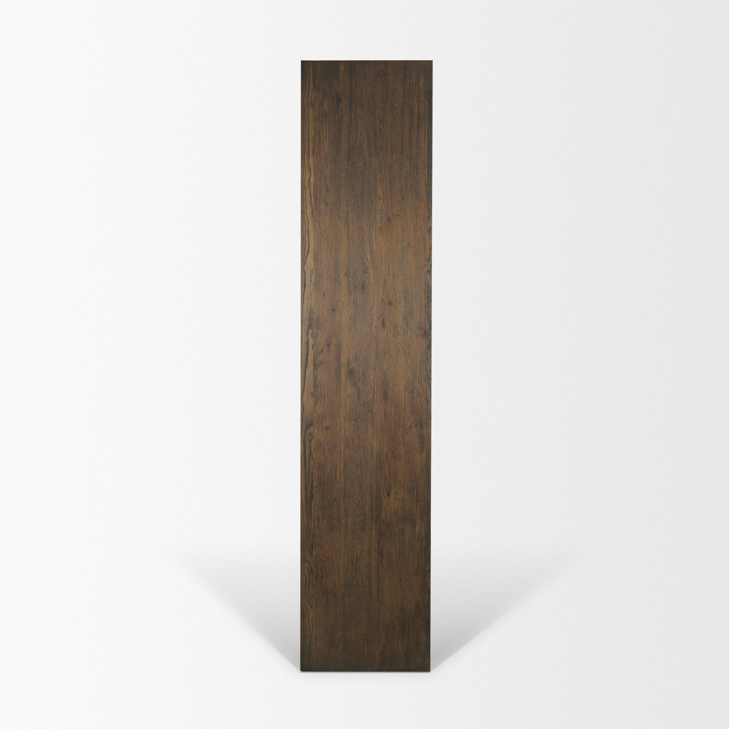 Belford 2‑Door Dark Brown Oak Wood Shelving Unit