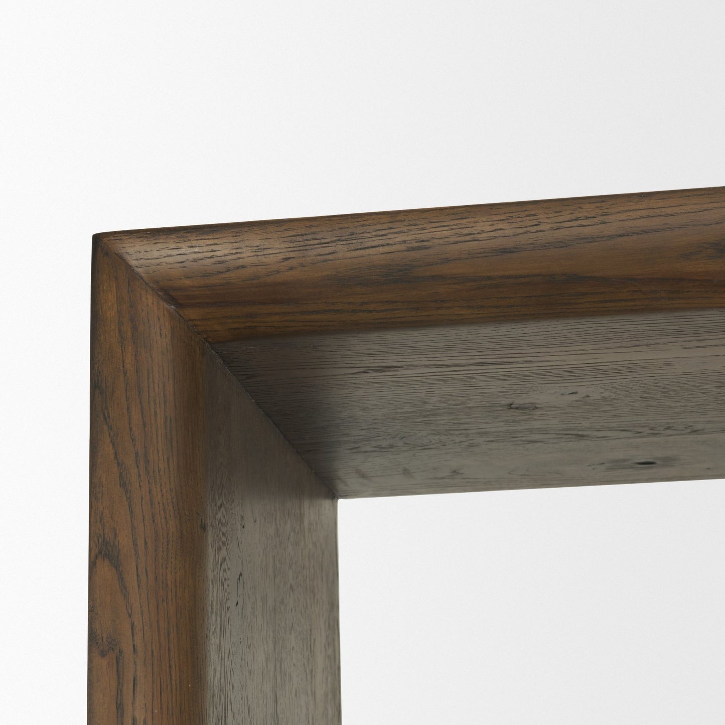 Belford 2‑Door Dark Brown Oak Wood Shelving Unit
