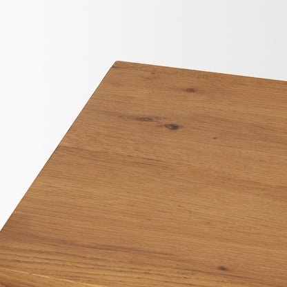 Belford 72 Inch Light Brown Oak Wood Console Table