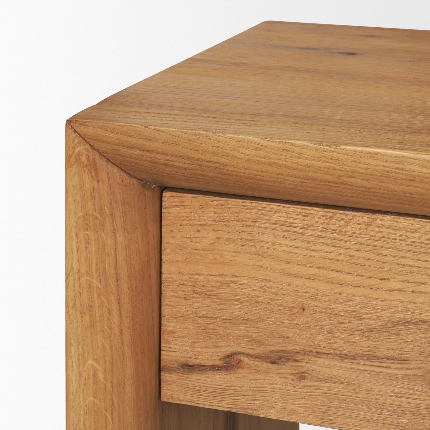 Belford 72 Inch Light Brown Oak Wood Console Table