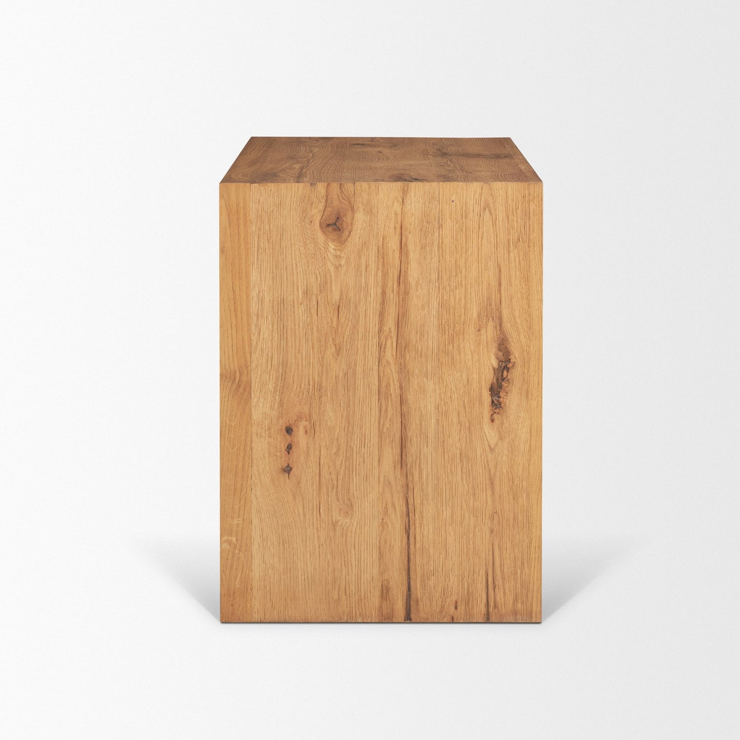 Belford 3‑Drawer Light Brown Oak Wood Nightstand