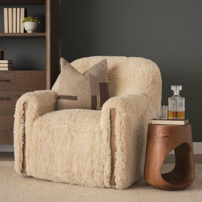 Cove Mid‑Brown Solid Mango Wood Side Table