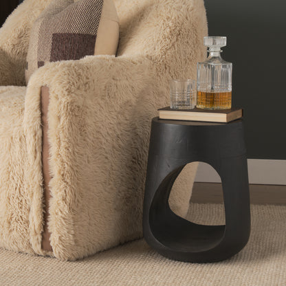 Cove Dark Brown Solid Mango Wood Side Table