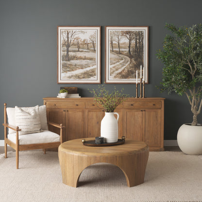 Danni Beige Fabric Beech Wood Framed Accent Lounge Chair