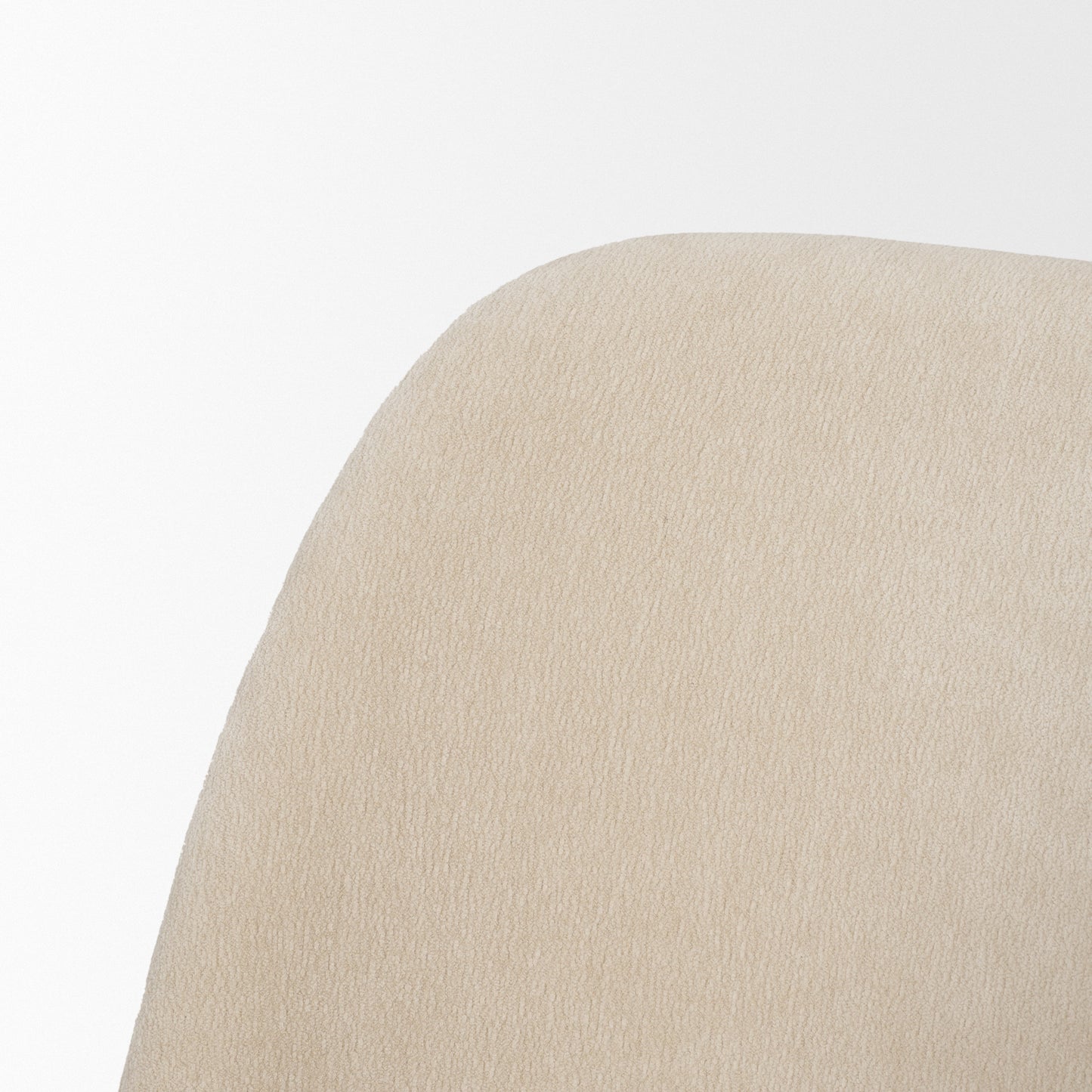 Abbie Curved Back Oatmeal Fabric Dining Side Chair - Set of 2