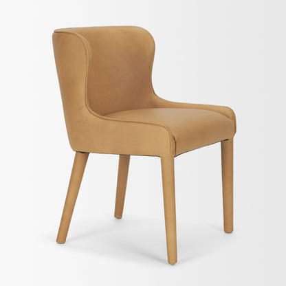 Nolan Full‑Leather Curved Back Dining Chair Set of 2