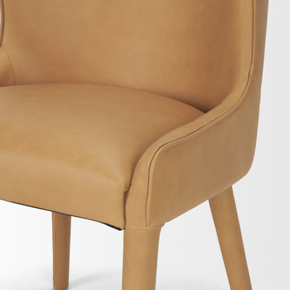 Nolan Full‑Leather Curved Back Dining Chair Set of 2
