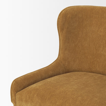 Nolan Rust Chenille Slope Dining Chair -Set of 2