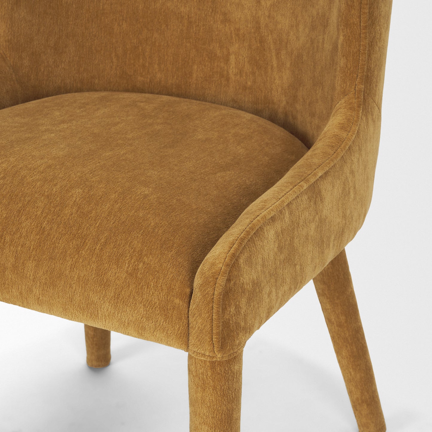 Nolan Rust Chenille Slope Dining Chair -Set of 2