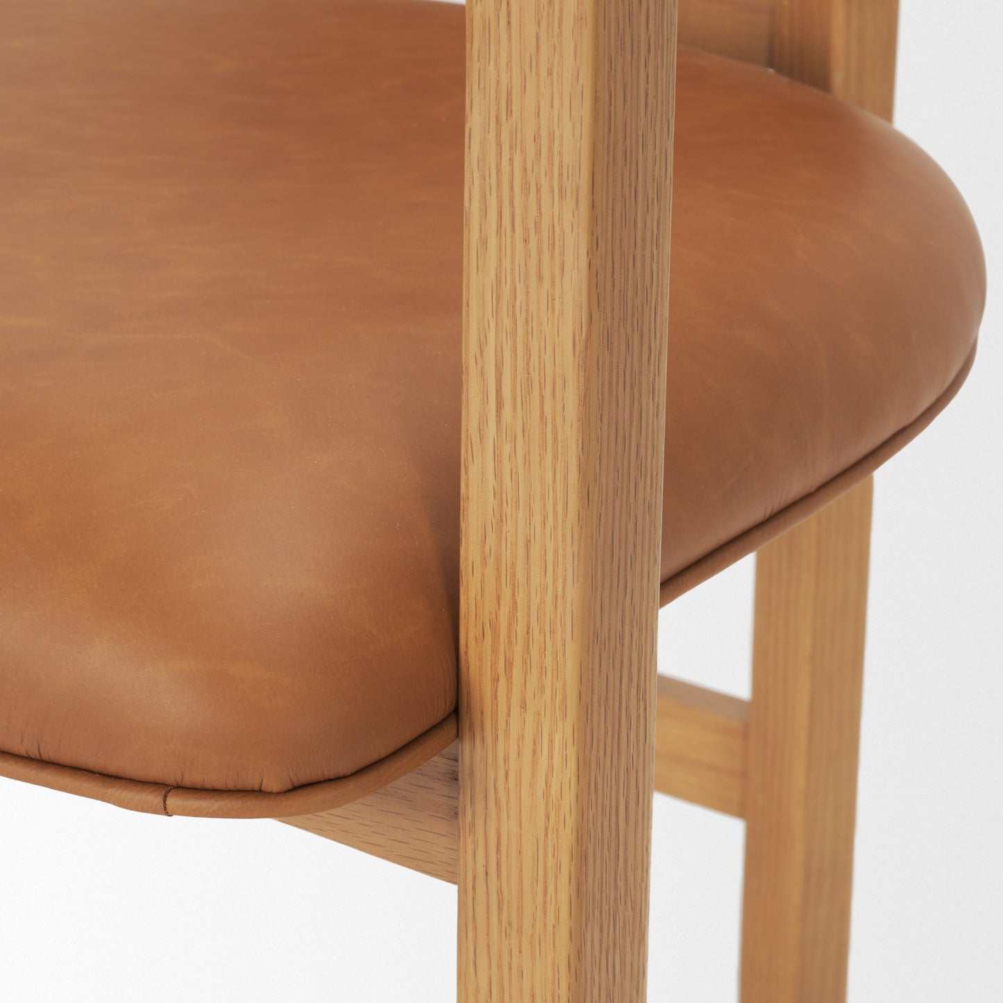 Carlisle Tan Leather Tripod Frame Dining Armchair