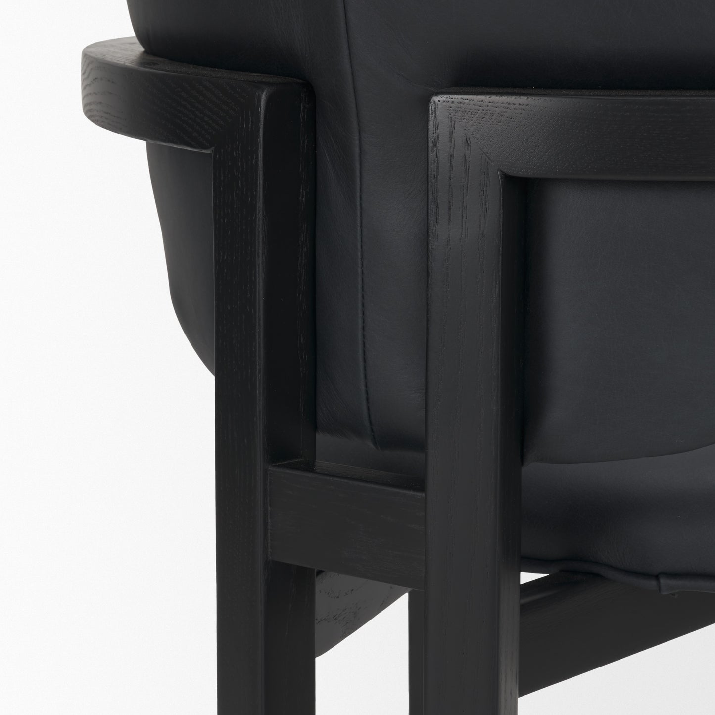 Carlisle Black Leather Tripod Frame Dining Armchair