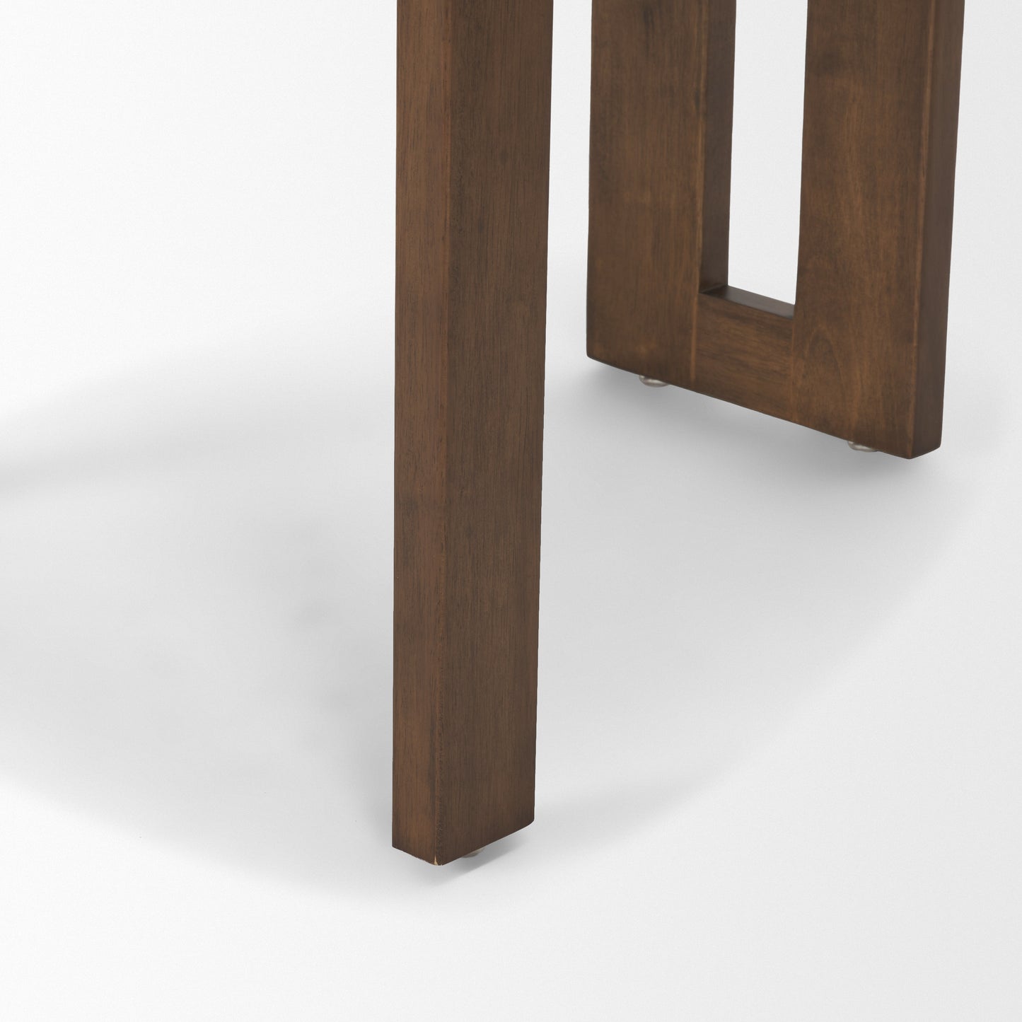 Tribeca Curve Open Back Mocha Fabric Tripod Frame Dining Chair Set of 2