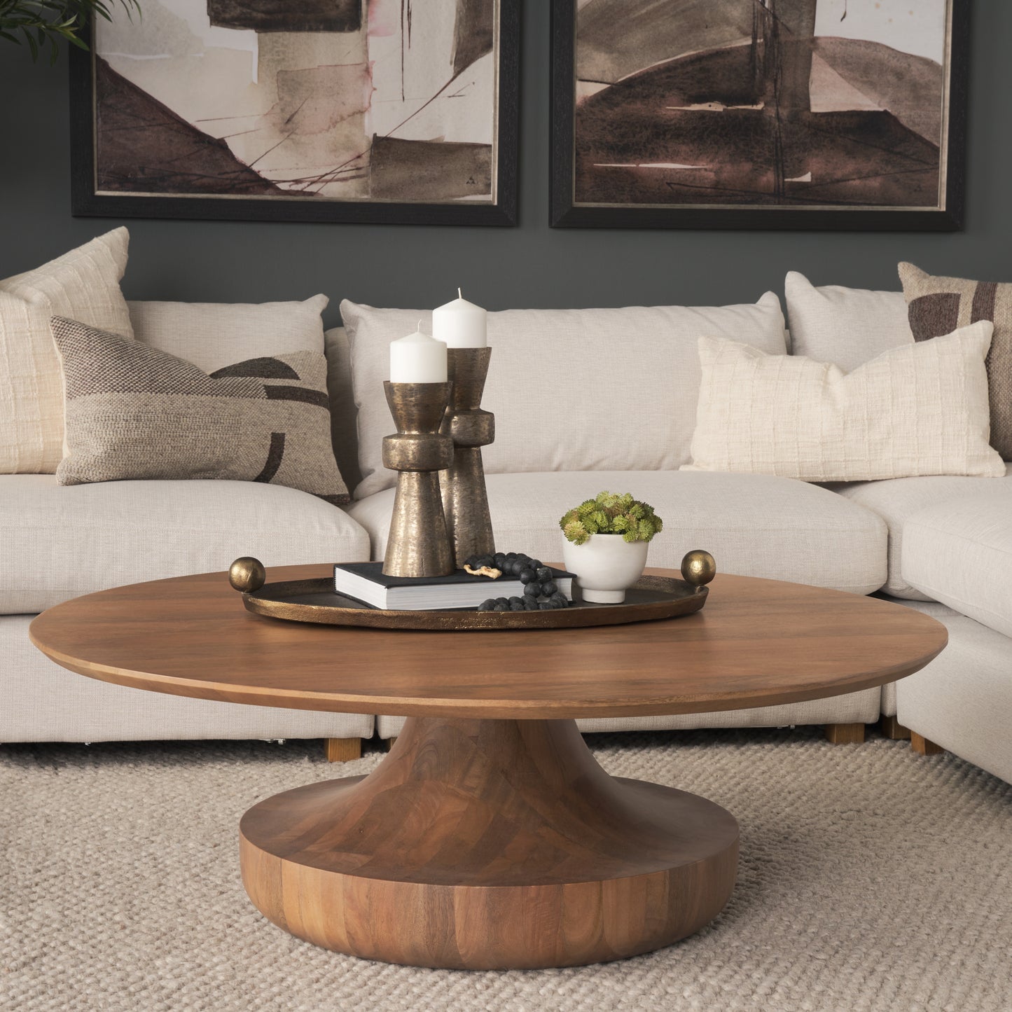 Arno Modern Coffee Table – Sleek Wood & Metal Living Room Centerpiece