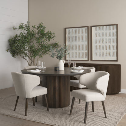 Terra Fluted Dining Table with Niles Chairs and Terra Sideboard