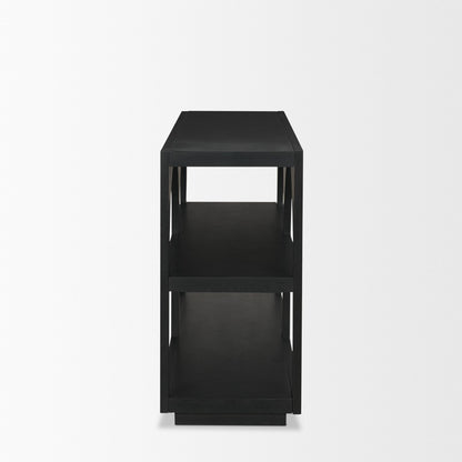 Bela 54 Inch Matte Black Solid Wood Arched Console Table